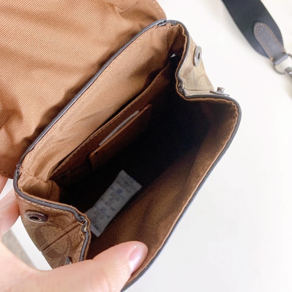 Coach CB928 Hudson Small Pack In Signature Canvas Gunmetal/Khaki/Black - Picture 6 of 8